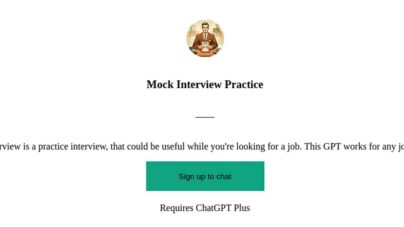 Mock Interview Practice Screenshot