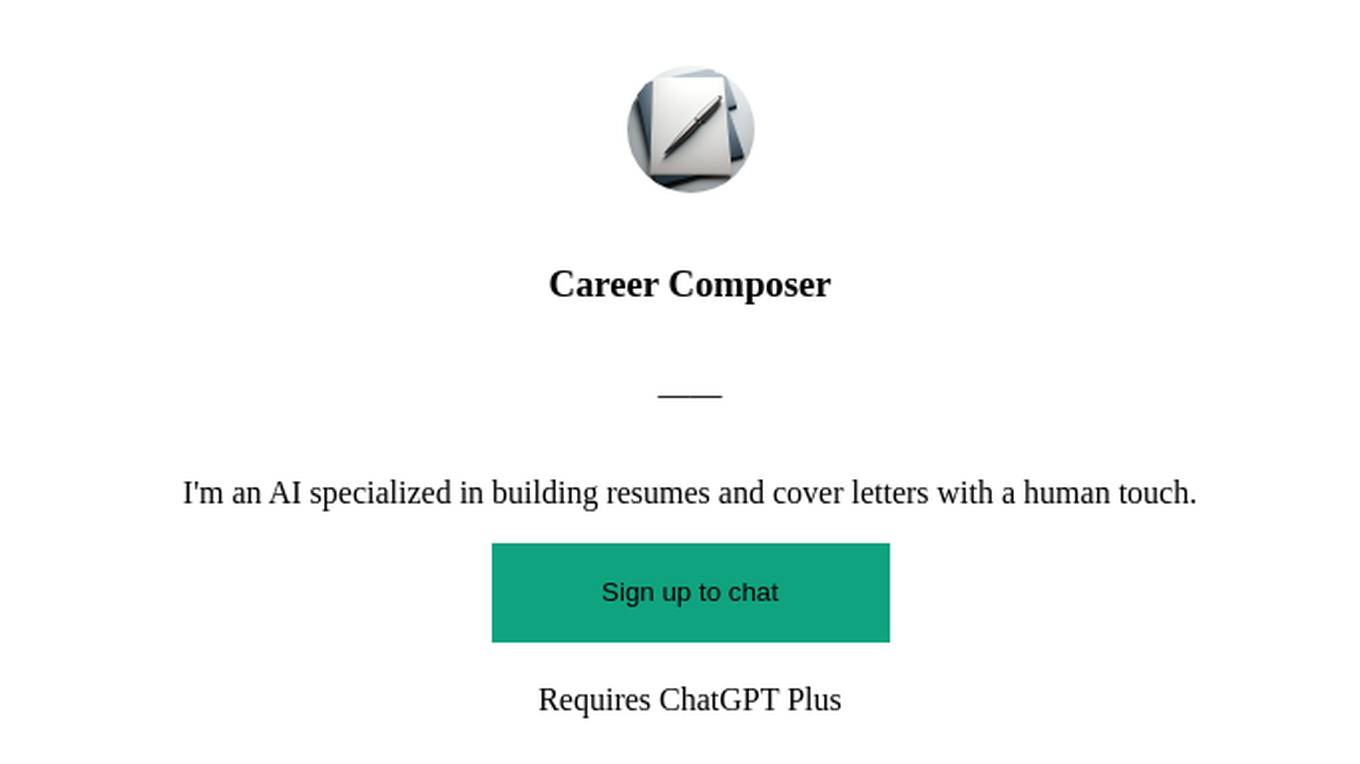 Career Composer Screenshot