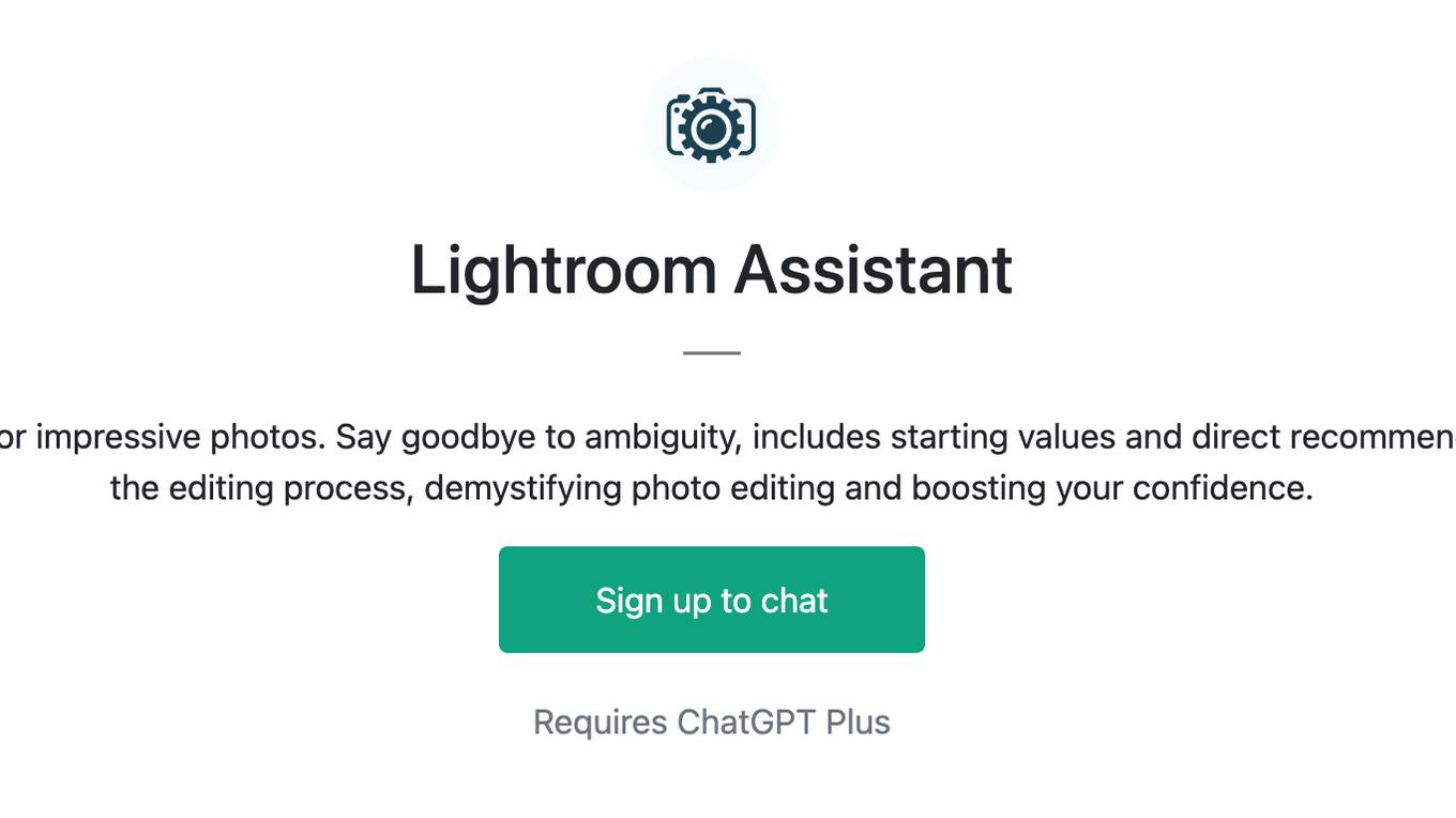 Lightroom Assistant Screenshot