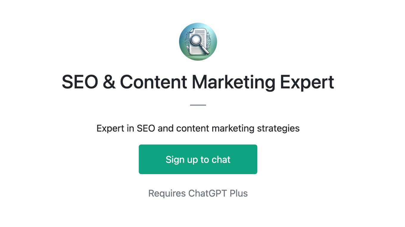 SEO & Content Marketing Expert Screenshot