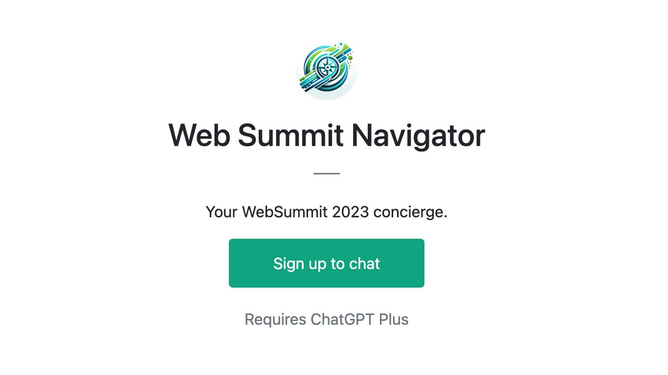 Web Summit Navigator Screenshot