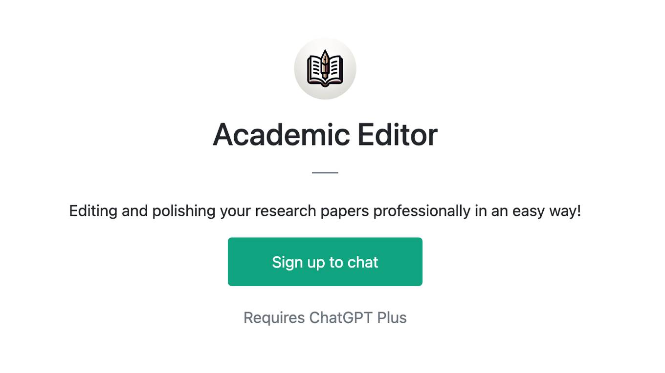 Academic Editor Screenshot