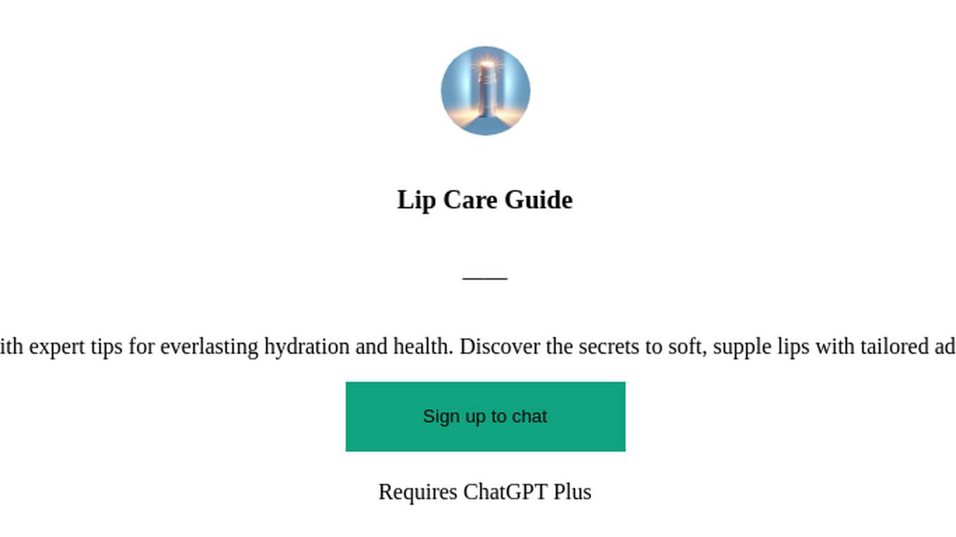 Lip Care Guide Screenshot