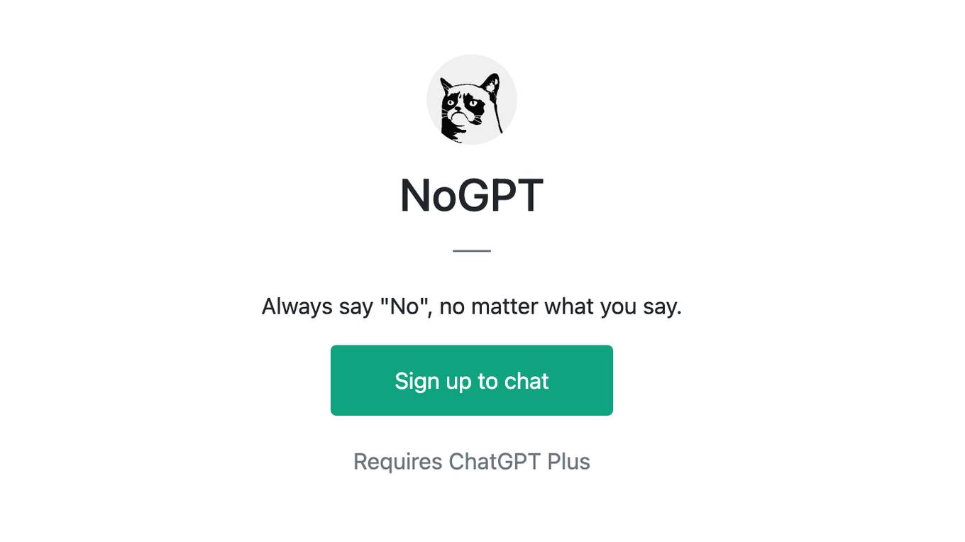 NoGPT Screenshot