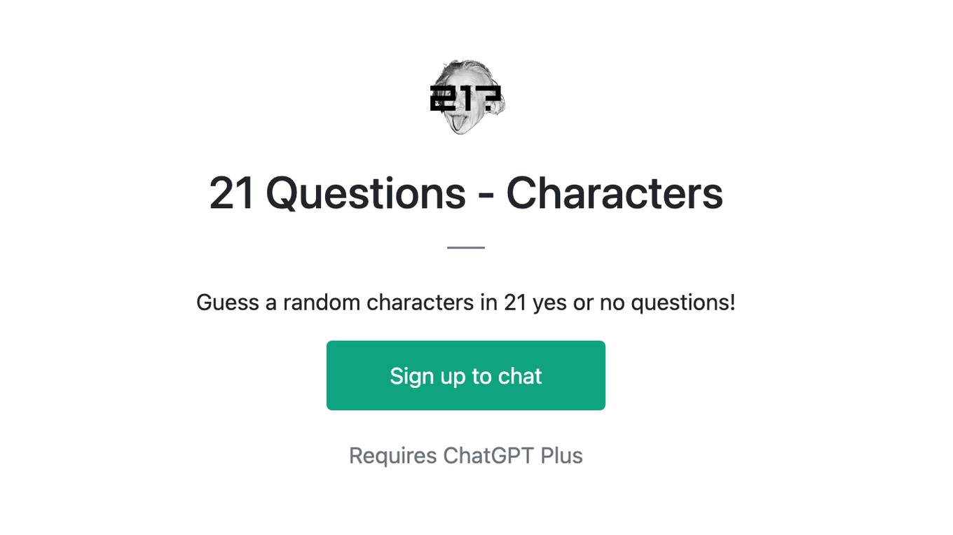 21 Questions - Characters Screenshot