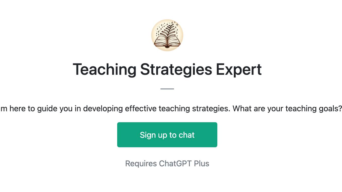 Teaching Strategies Expert Screenshot