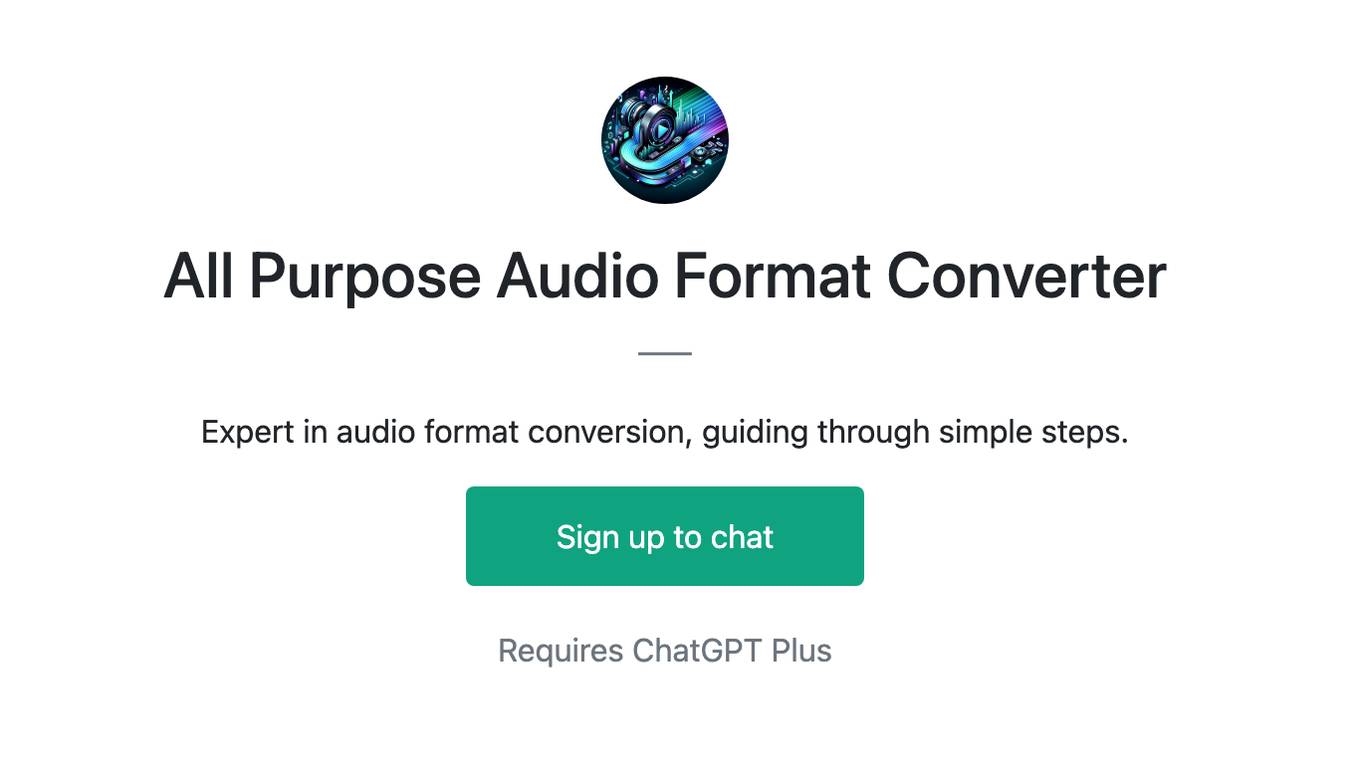 All Purpose Audio Format Converter Screenshot