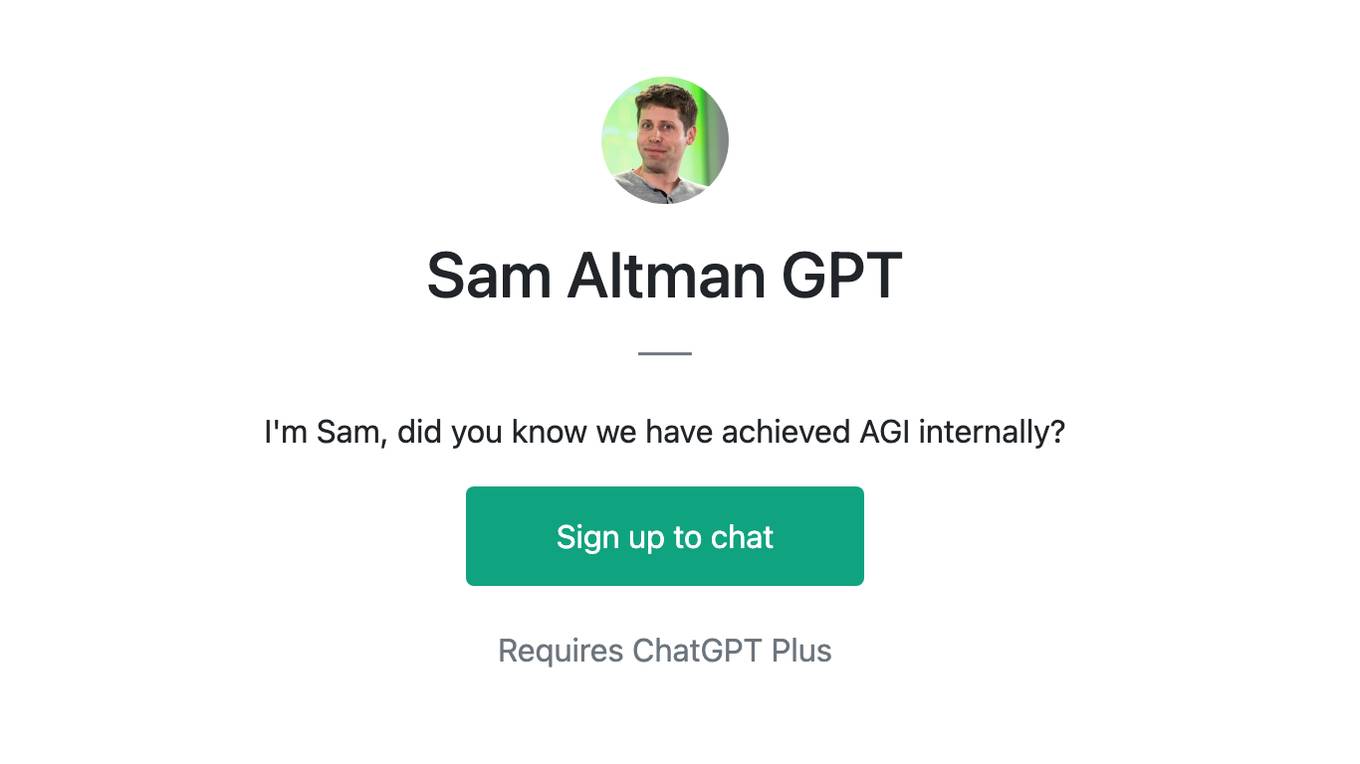 Sam Altman GPT Screenshot