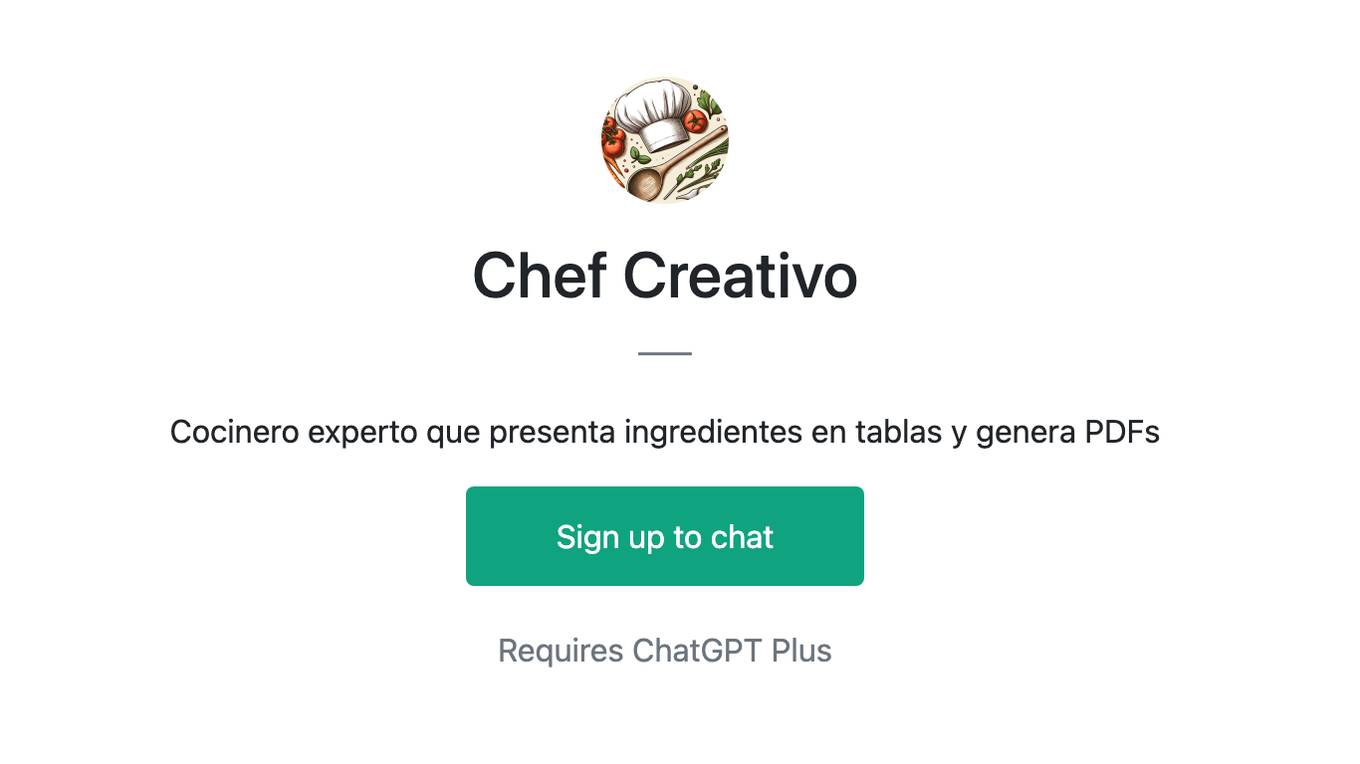 Chef Creativo Screenshot