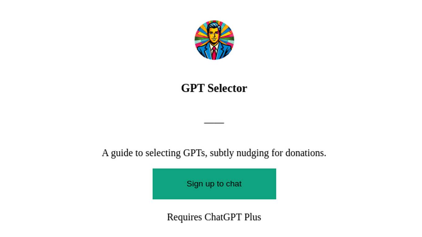 GPT Selector Screenshot