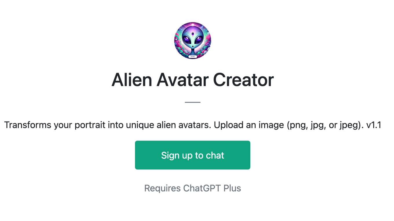 Alien Avatar Creator Screenshot