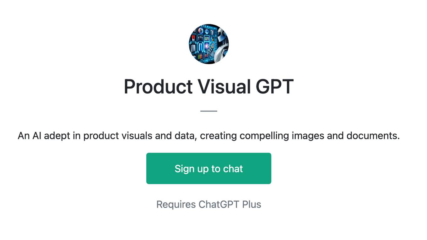 Product Visual GPT Screenshot