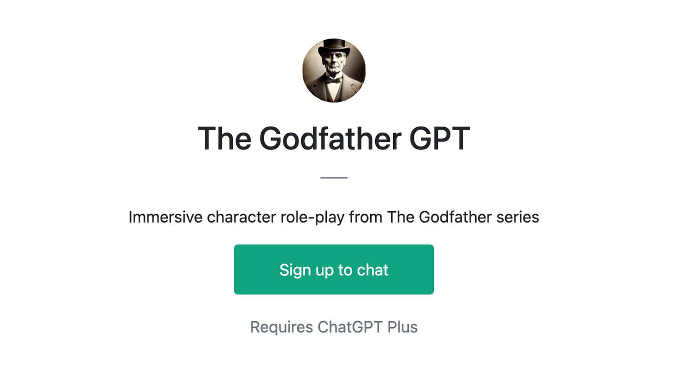 The Godfather GPT Screenshot