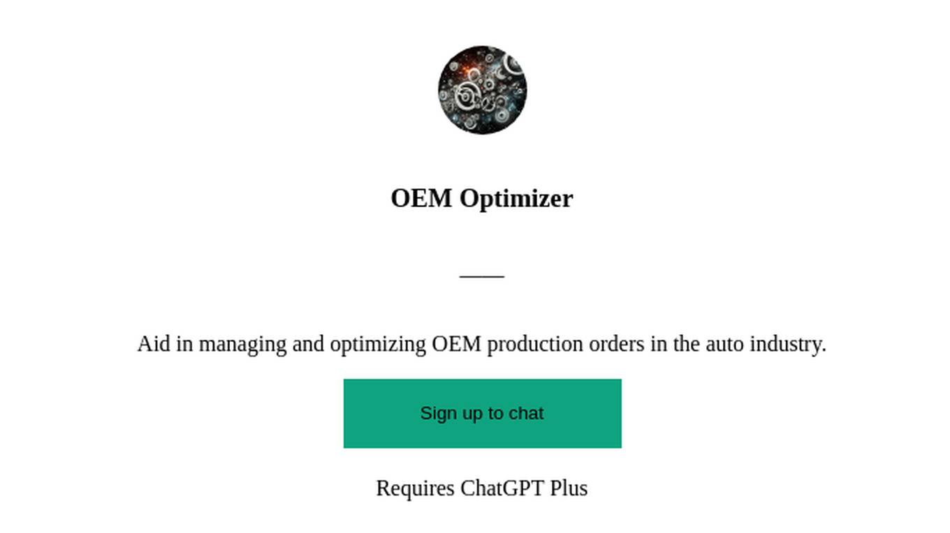 OEM Optimizer Screenshot