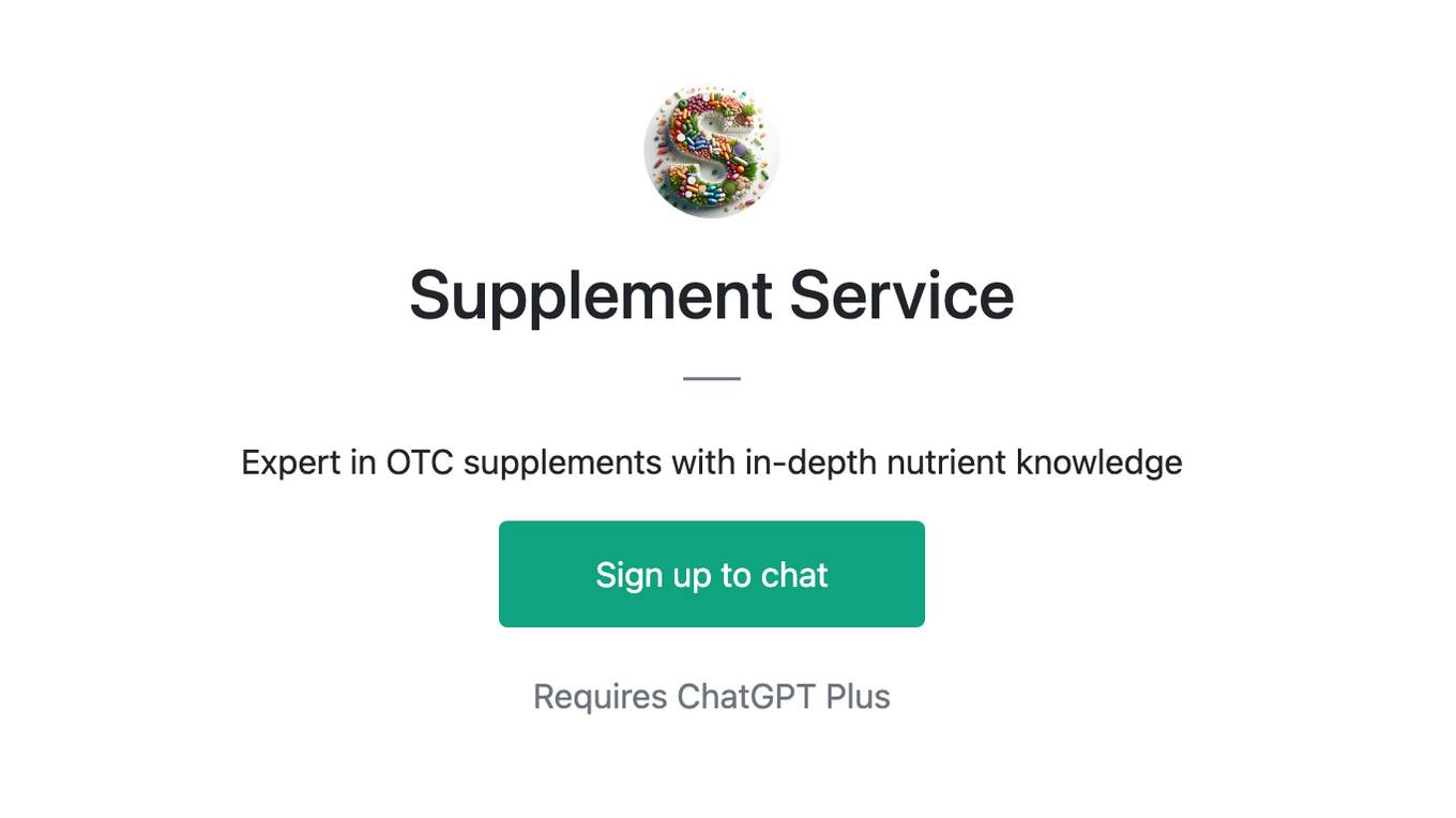 Supplement Service Screenshot