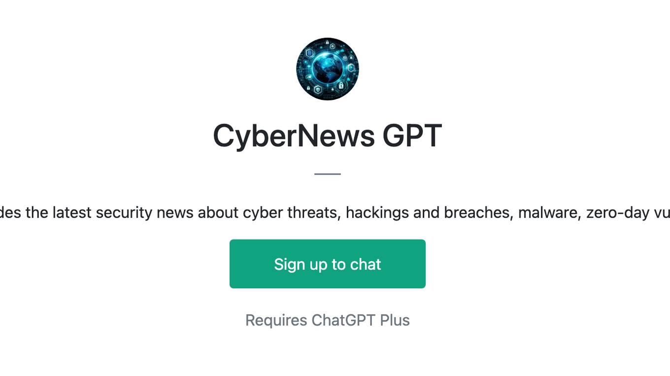 CyberNews GPT Screenshot