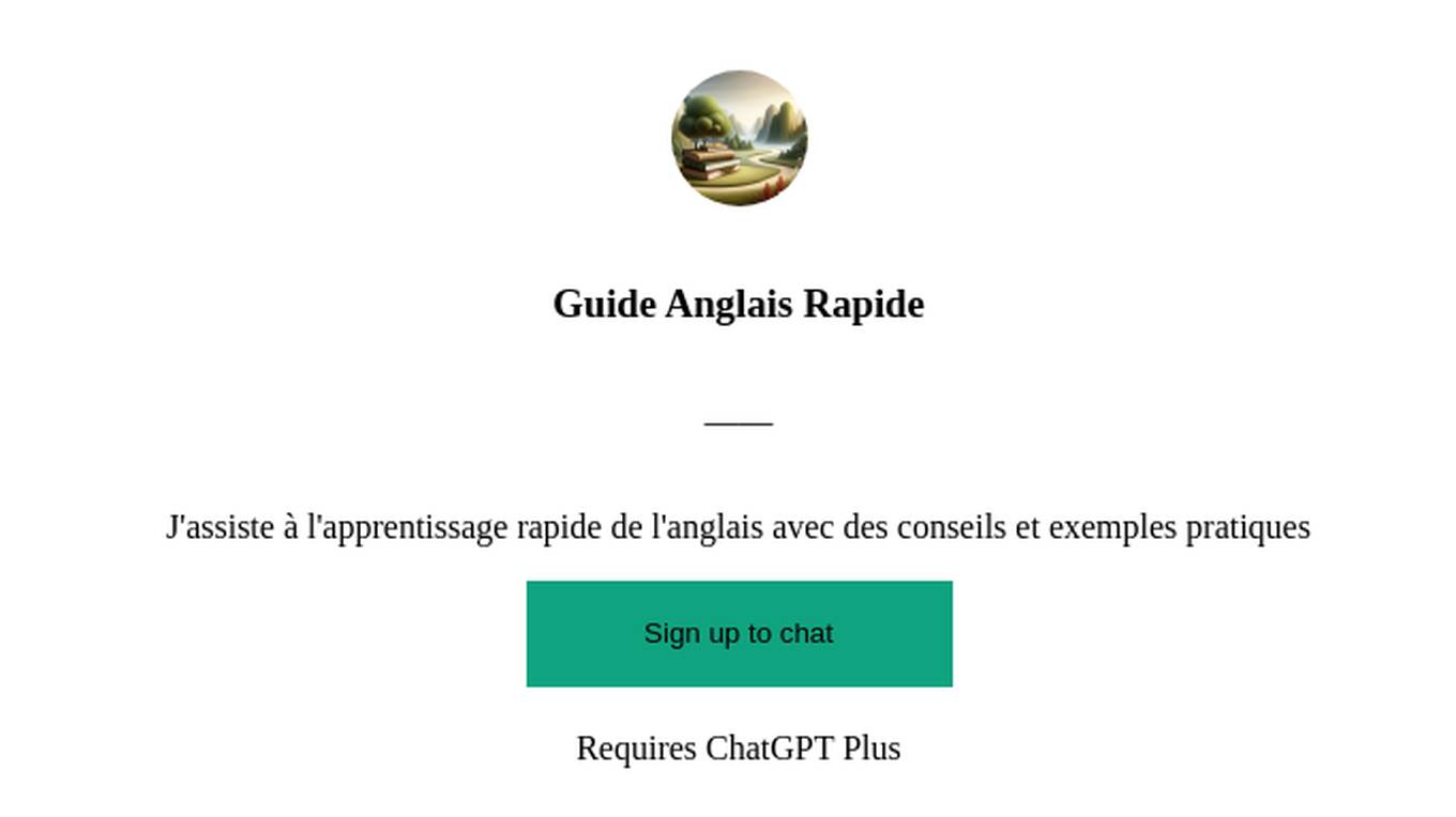 Guide Anglais Rapide Screenshot