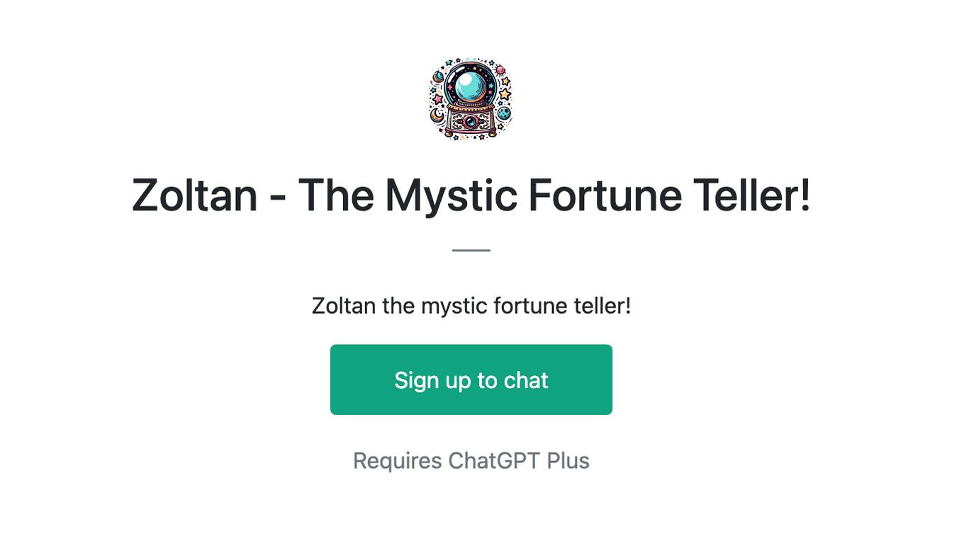 Zoltan - The Mystic Fortune Teller! Screenshot