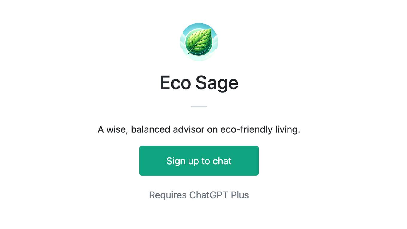 Eco Sage Screenshot