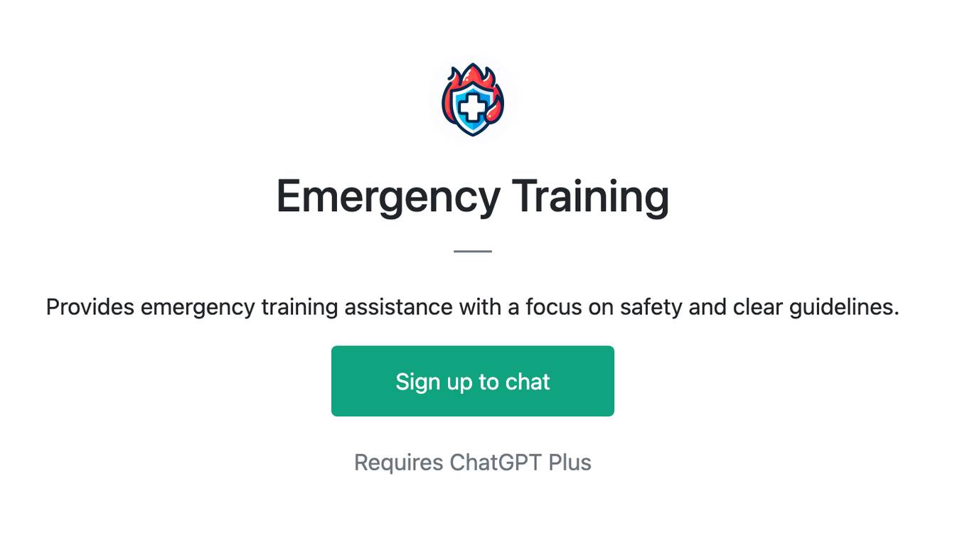 Emergency Training Screenshot