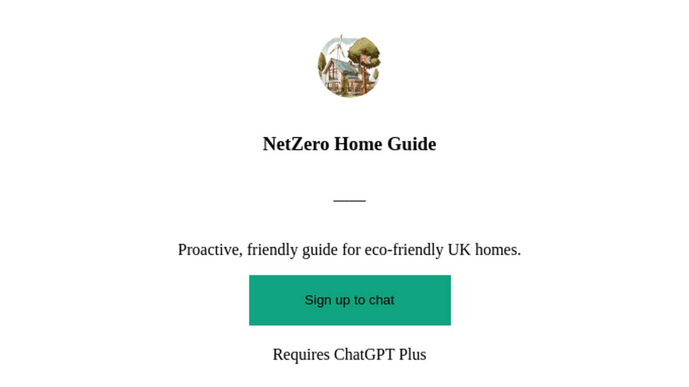 NetZero Home Guide Screenshot