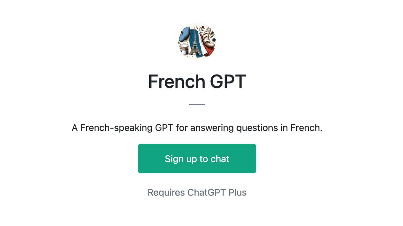 French GPT Screenshot