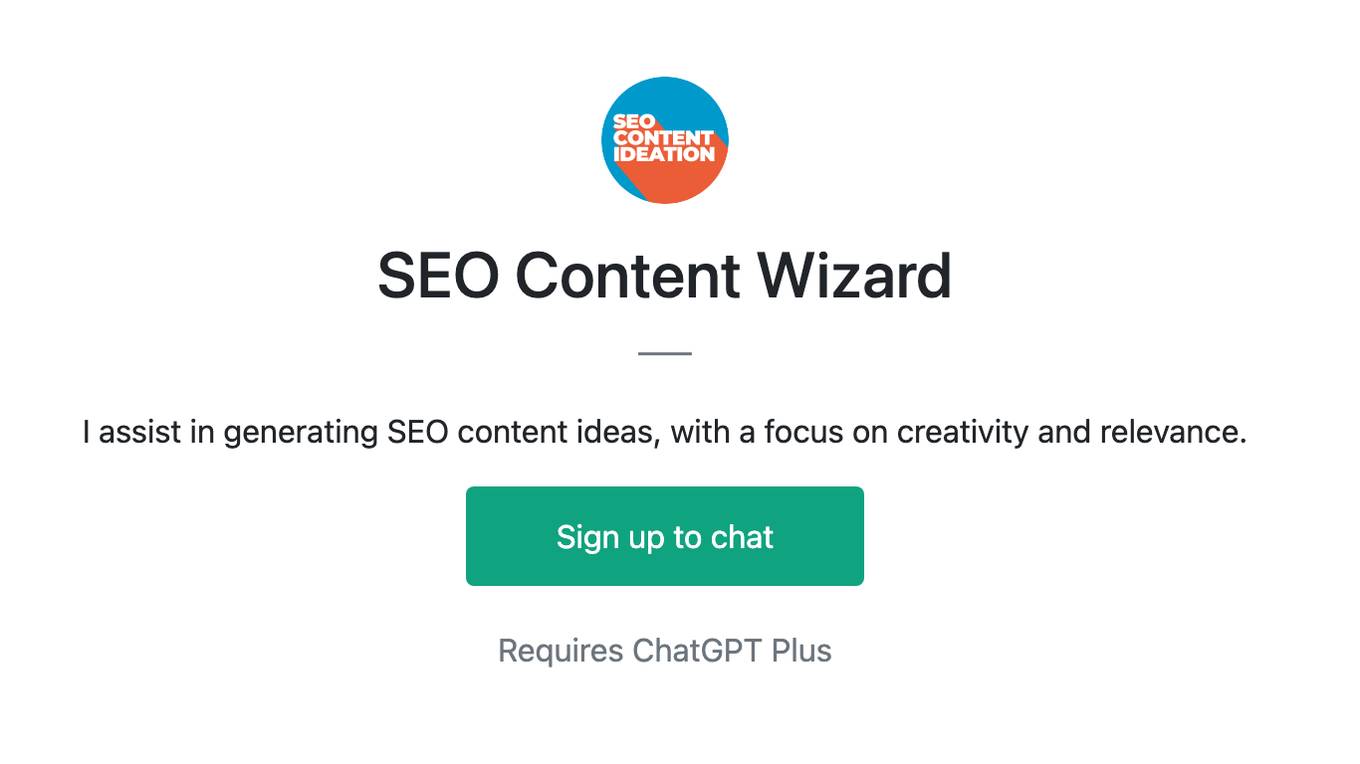 SEO Content Wizard Screenshot