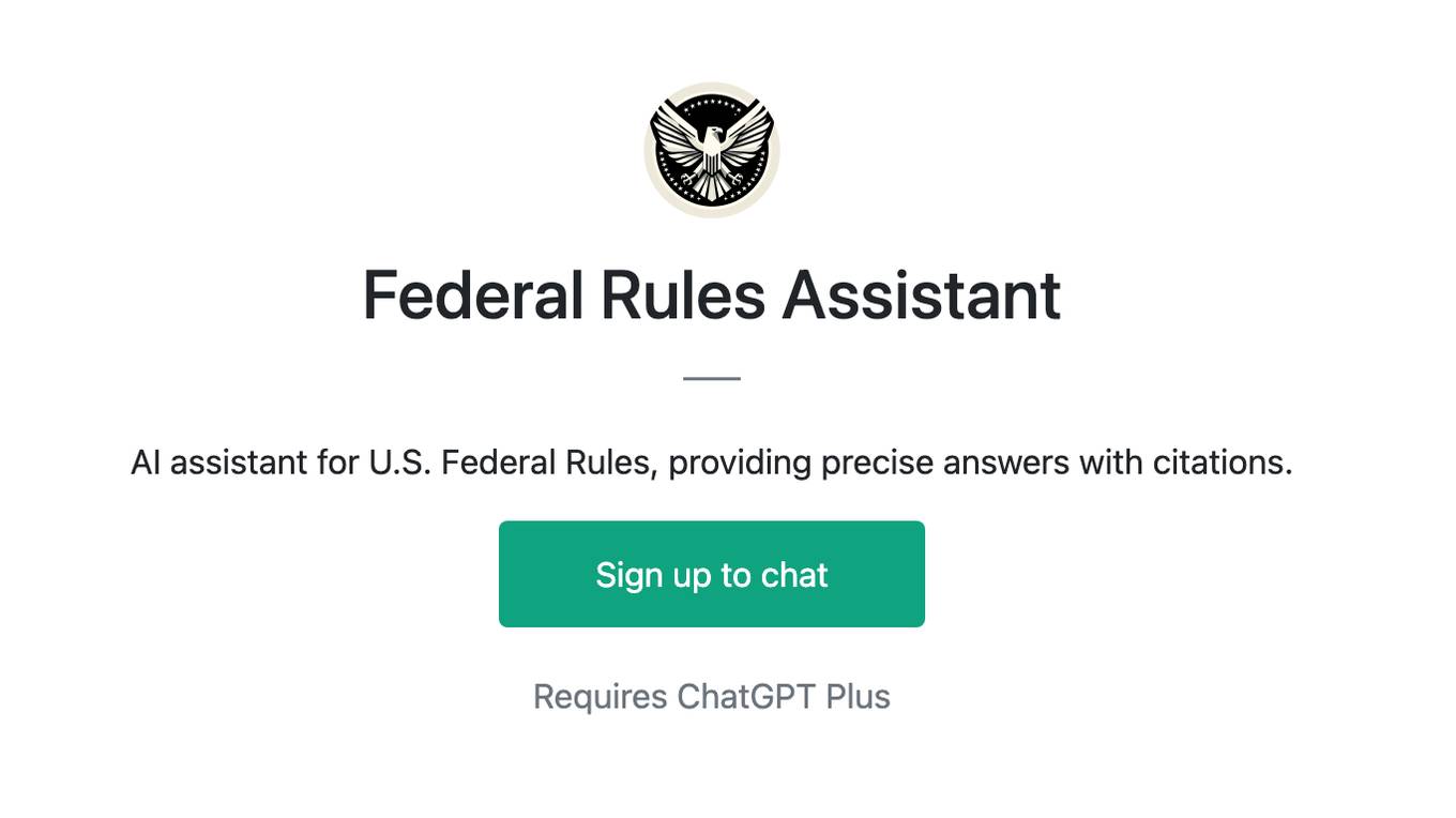 Federal Rules Assistant Screenshot