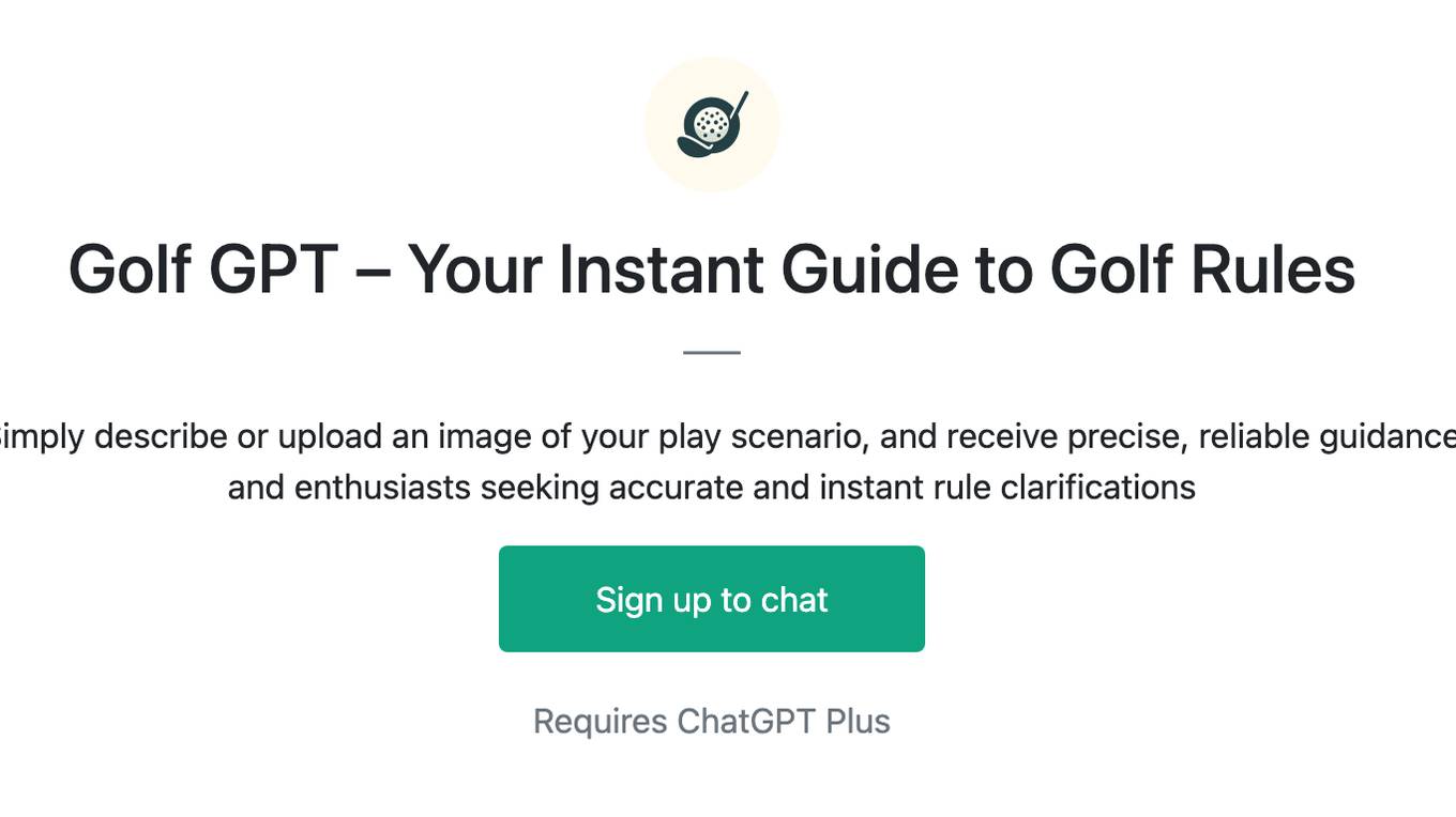 Golf GPT – Your Instant Guide to Golf Rules Screenshot