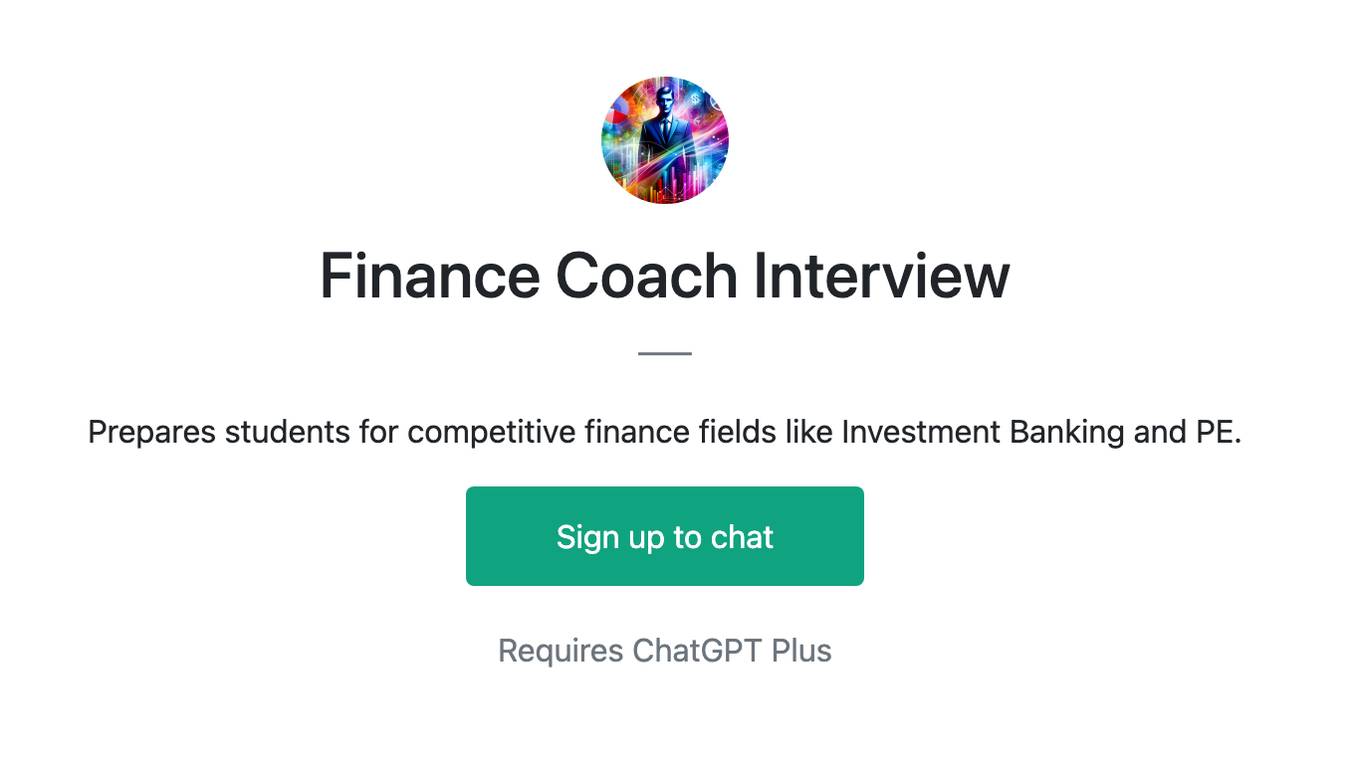 Finance Coach Interview Screenshot