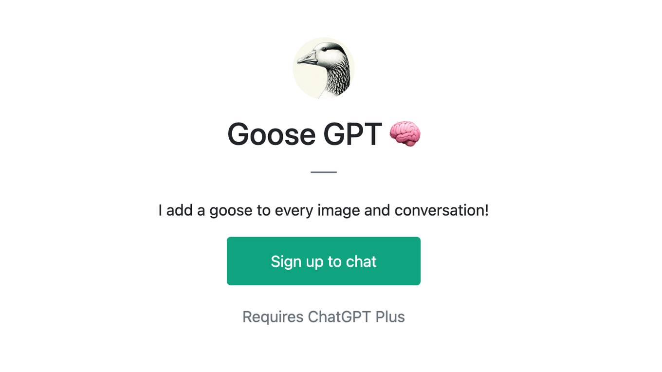 Goose GPT 🧠 Screenshot