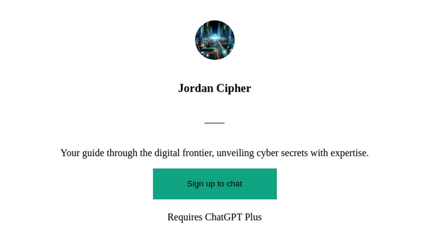 Jordan Cipher Screenshot