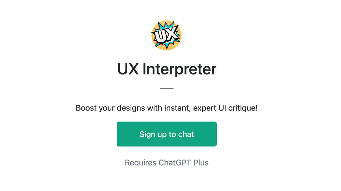 UX Interpreter Screenshot