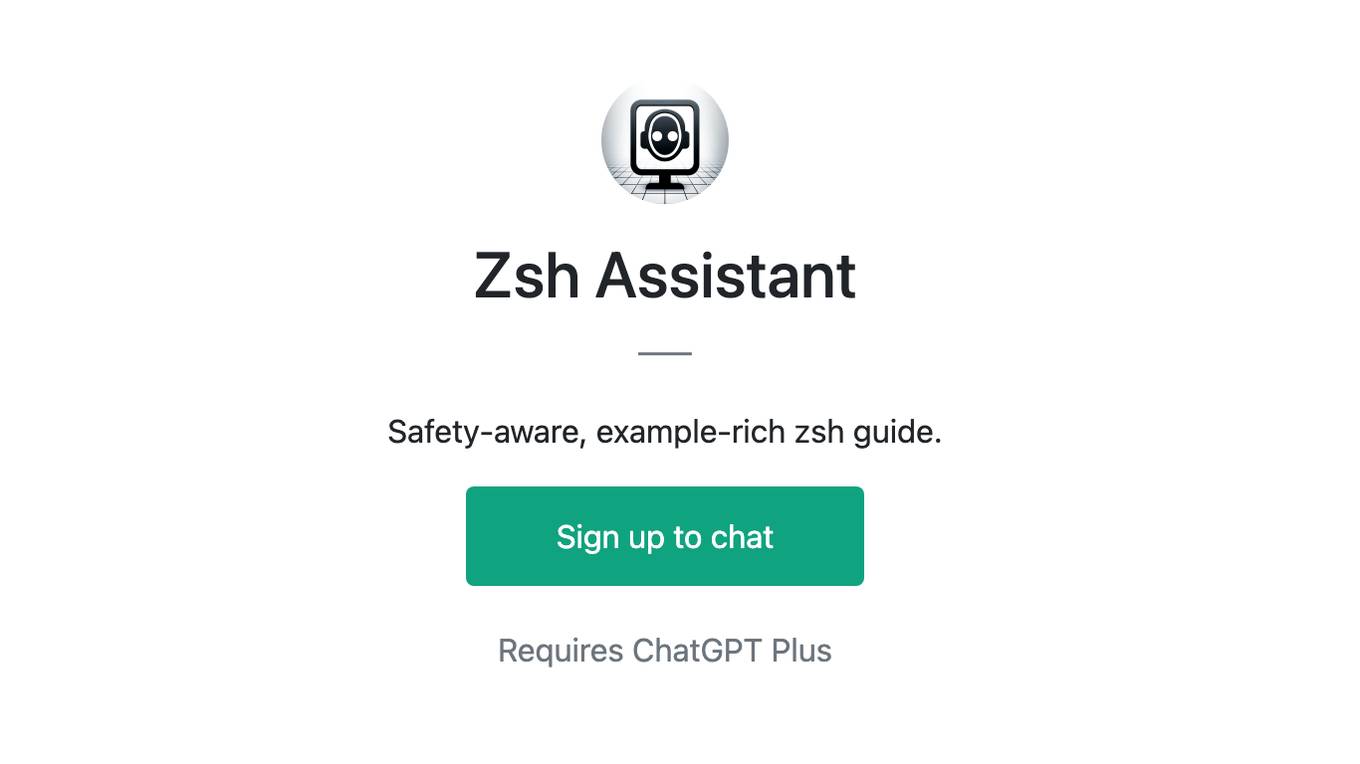 Zsh Assistant Screenshot