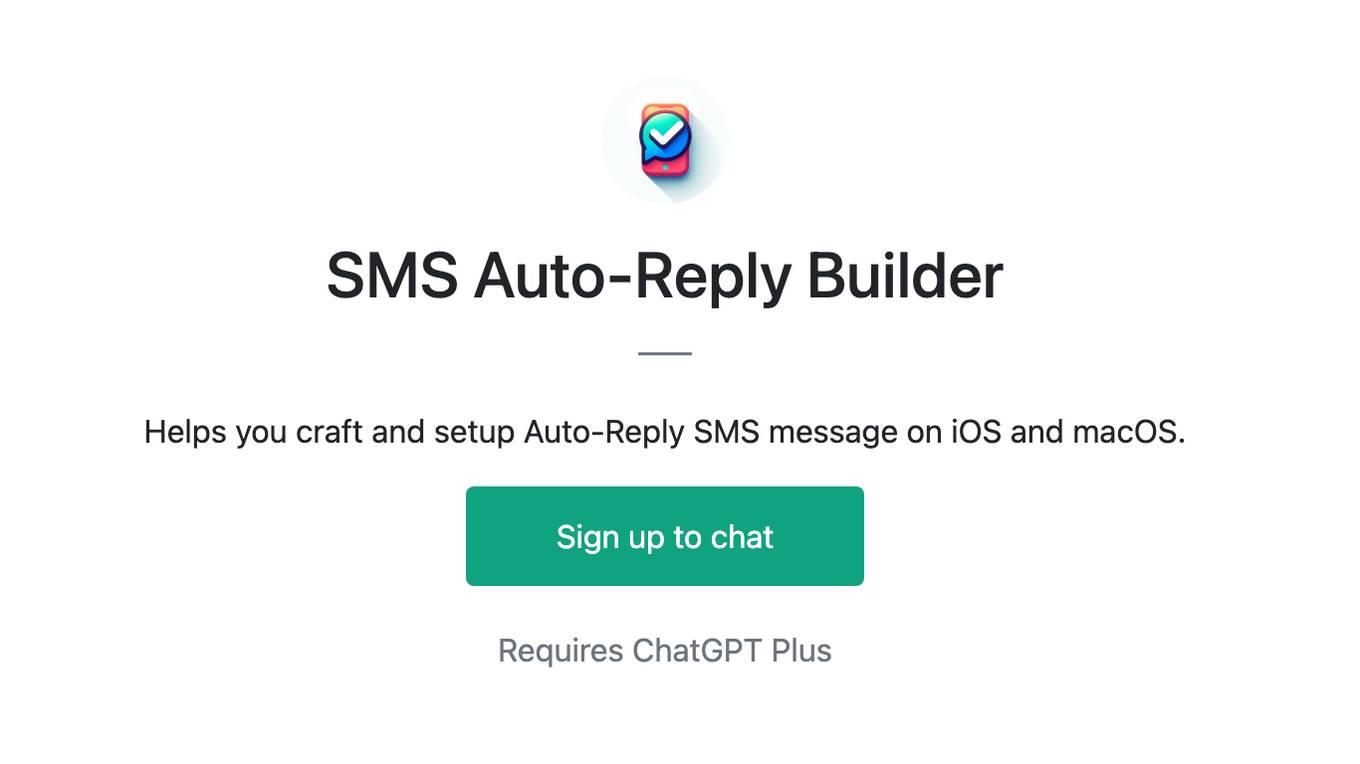 SMS Auto-Reply Builder Screenshot