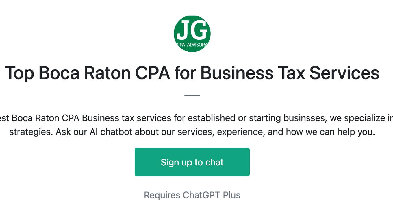 Top Boca Raton CPA for Business Tax Services Screenshot