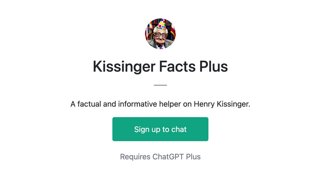 Kissinger Facts Plus Screenshot