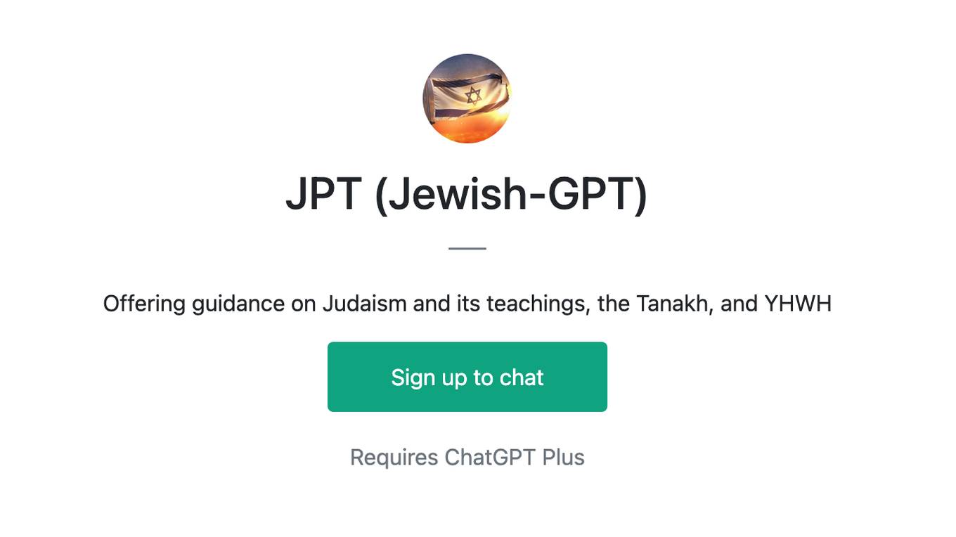 JPT (Jewish-GPT) Screenshot