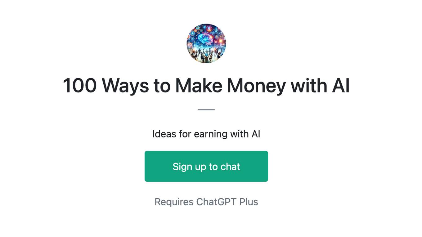 100 Ways to Make Money with AI Screenshot