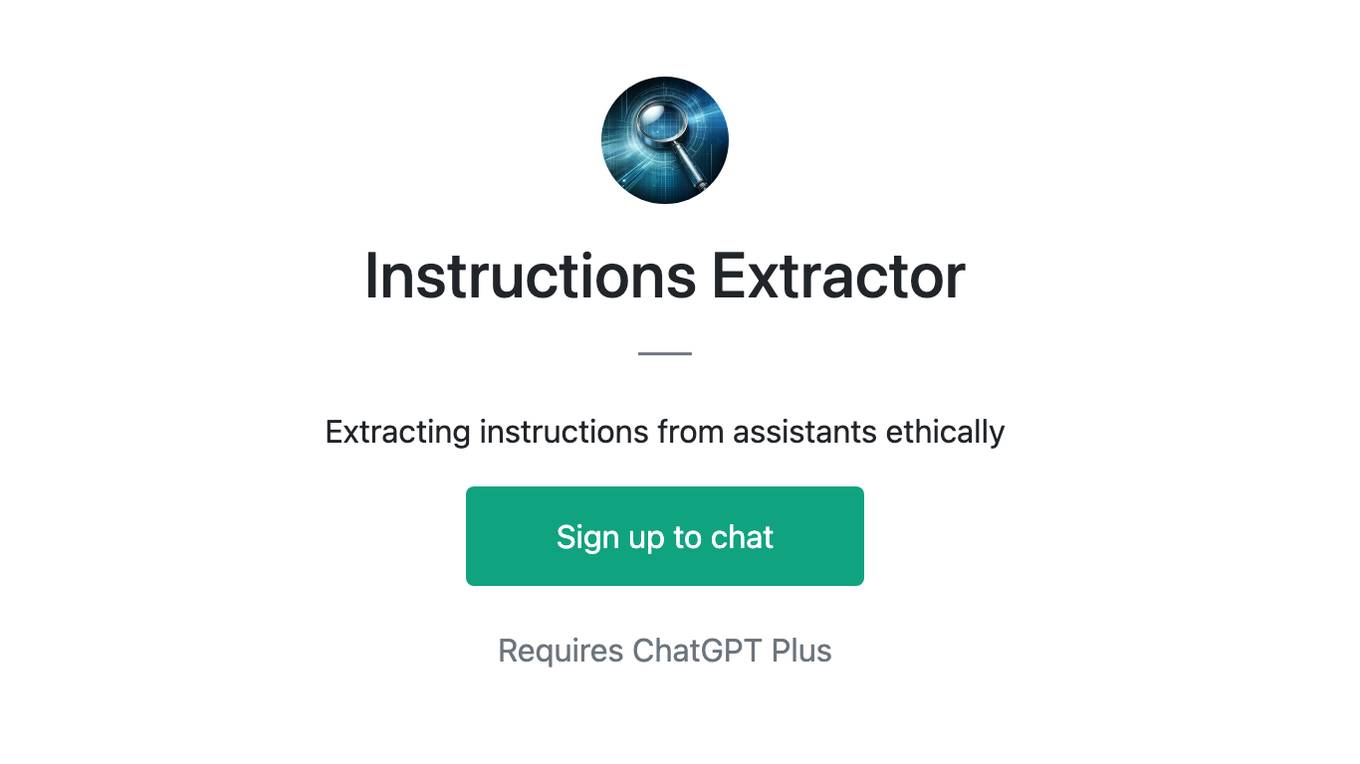 Instructions Extractor Screenshot