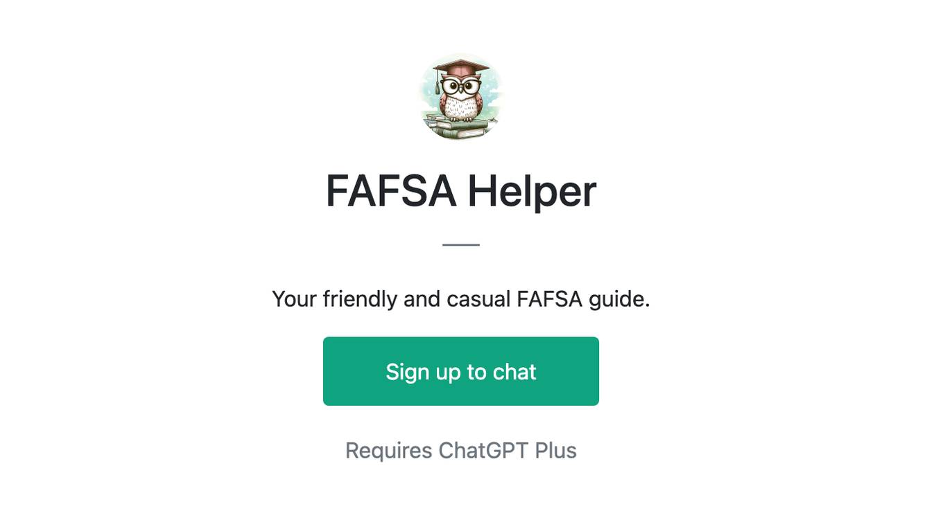 FAFSA Helper Screenshot