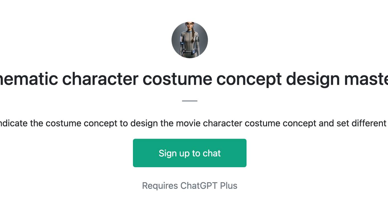 cinematic character costume concept design master Screenshot