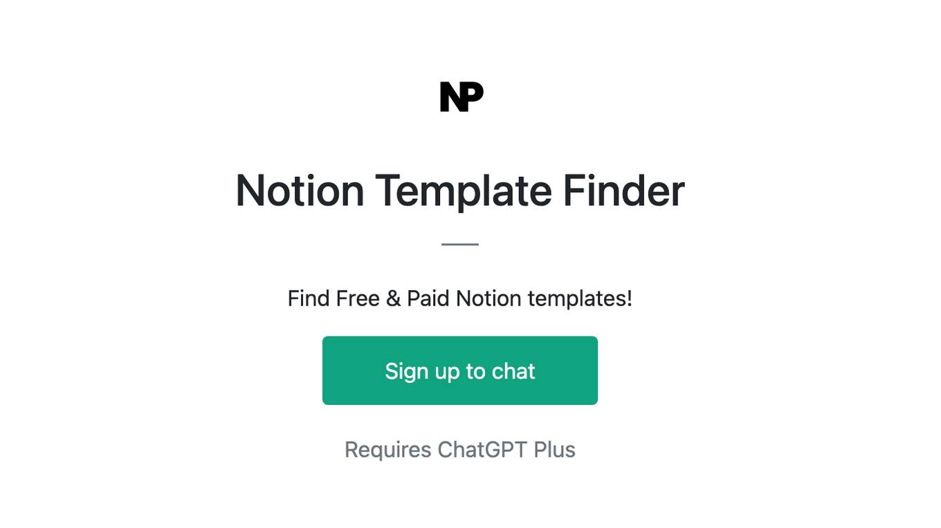 Notion Template Finder Screenshot