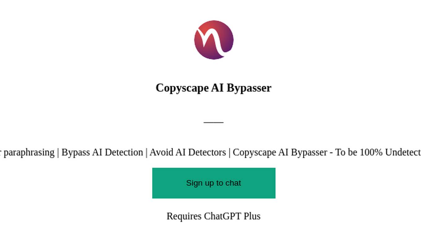 Copyscape AI Bypasser Screenshot