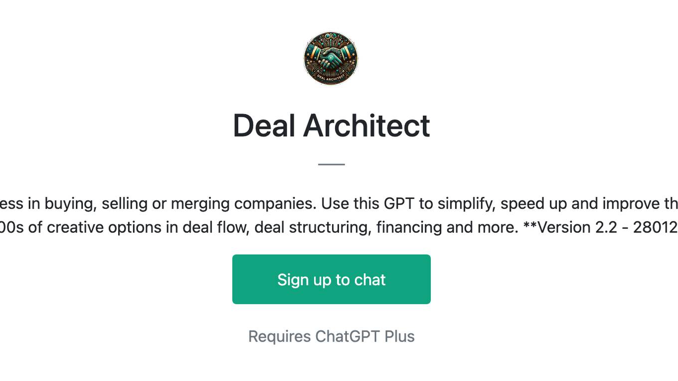 Deal Architect Screenshot