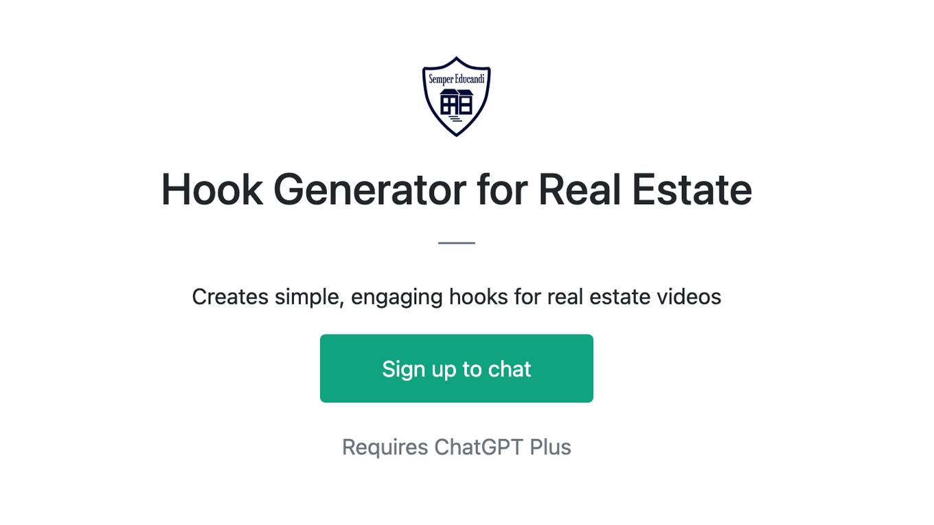 Hook Generator for Real Estate Screenshot