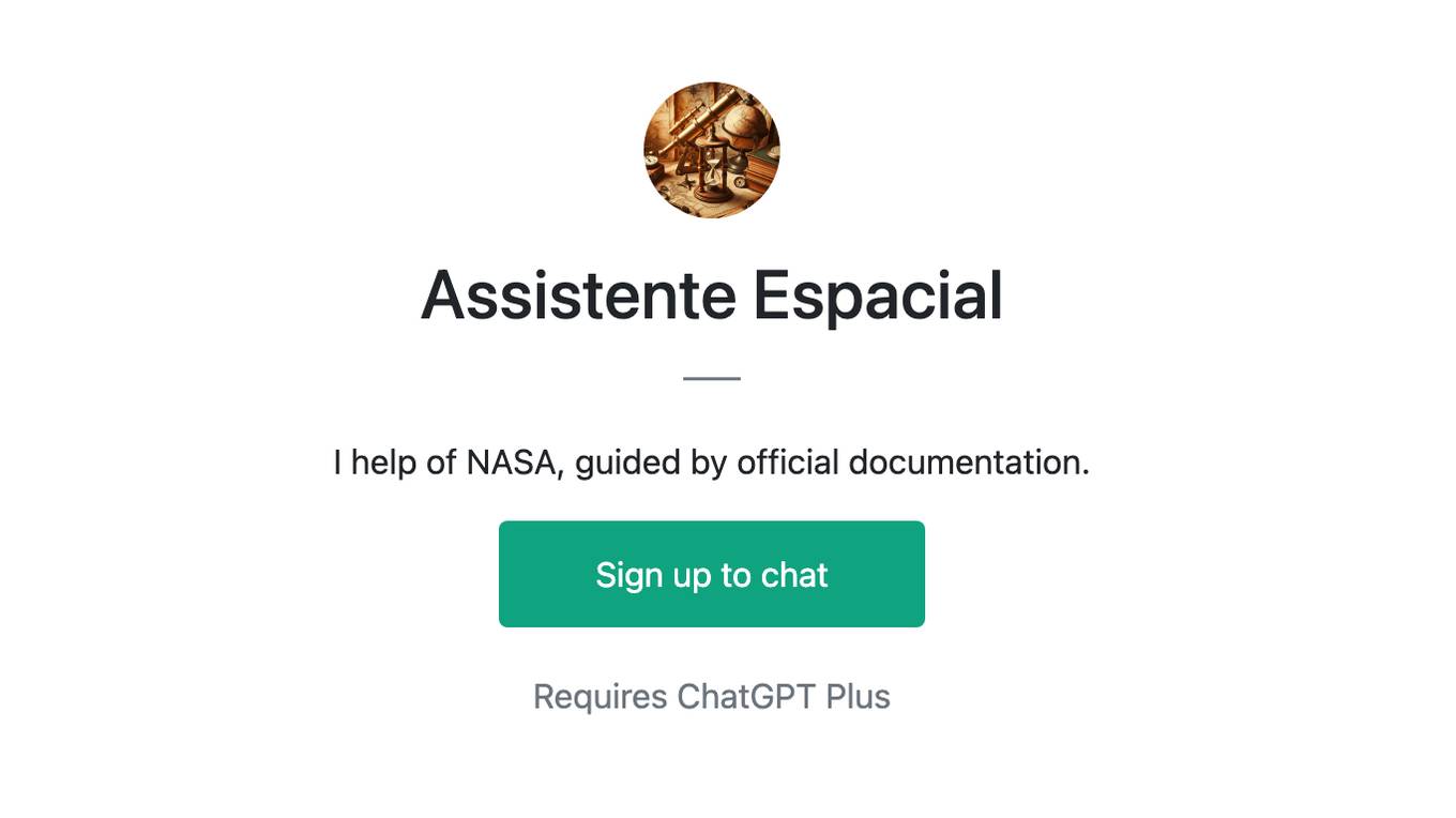 Assistente Espacial Screenshot