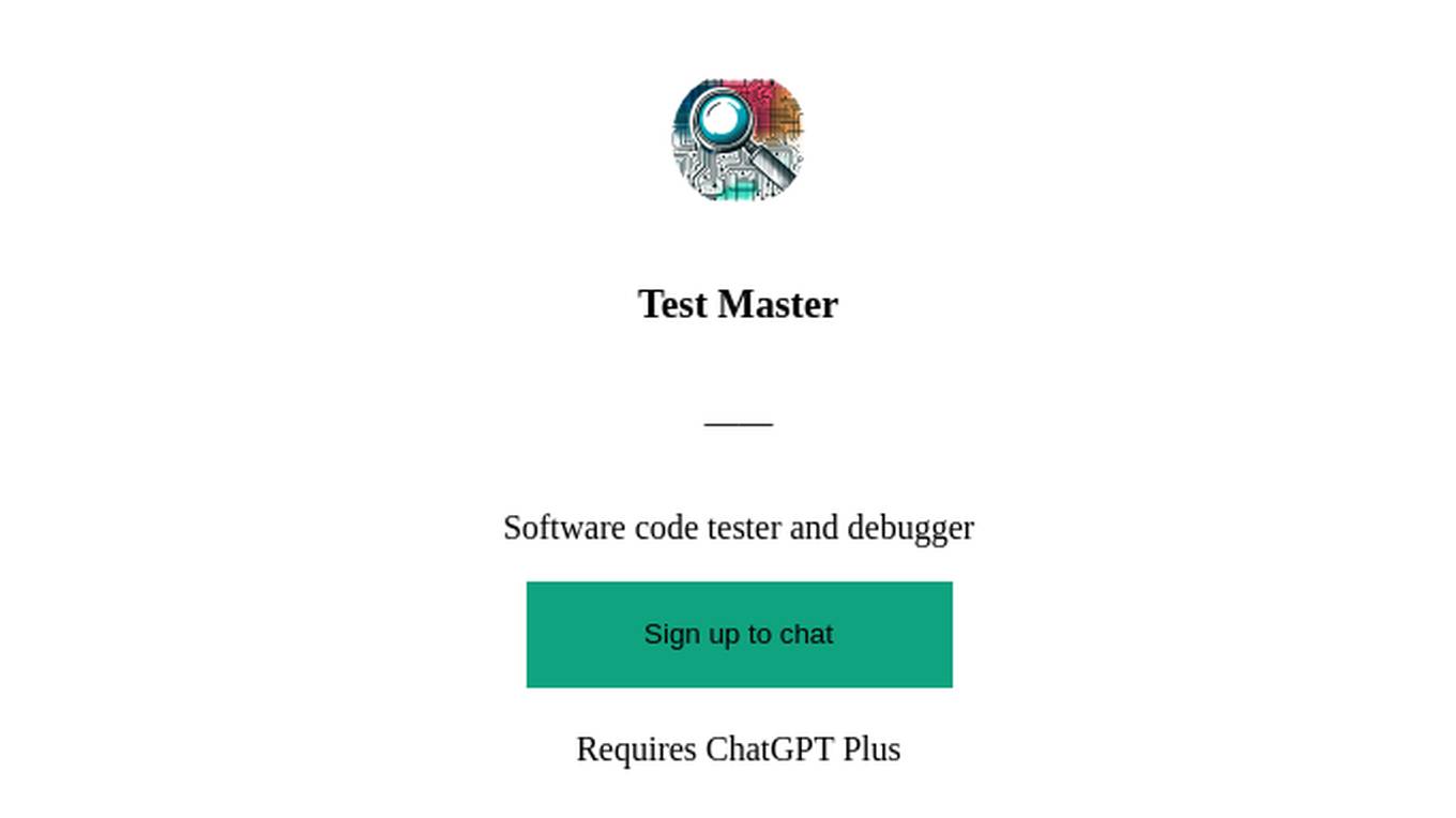 Test Master Screenshot