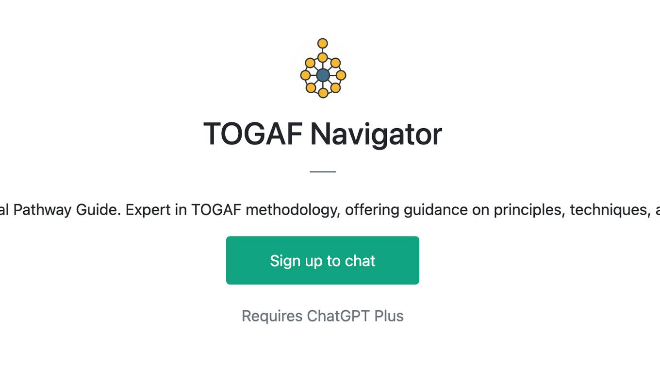 TOGAF Navigator Screenshot