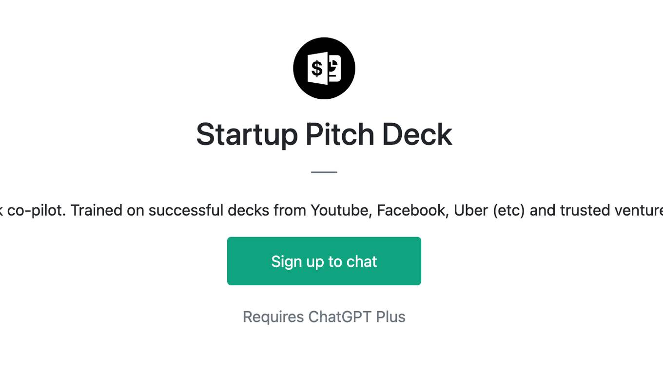 Startup Pitch Deck Screenshot